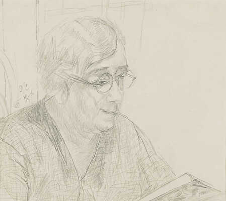 Петров-Водкин Кузьма Сергеевич. Портрет жены художника Марии Фёдоровны Петровой-Водкиной (на оборотной стороне карандашные наброски)